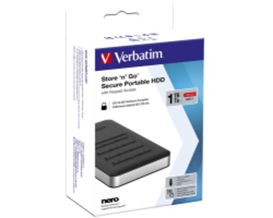 VERBATIM Vanjski tvrdi disk Store'n'Go Secure, 1 TB, 2.5", USB 3.1 Gen 1, AES 256-bit enkripcija, zaštita tipkovnicom